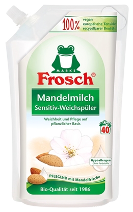 Изображение Veļas mīkstinātājs FROSCH Almond milk, pouch, 1l