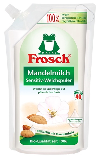 Изображение Veļas mīkstinātājs FROSCH Almond milk, pouch, 1l