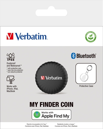 Изображение Verbatim My Finder Coin, schwarz Bluetooth Item Finder      32133