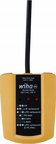 Изображение Wiha Steckdosentester 230 V AC, CAT II