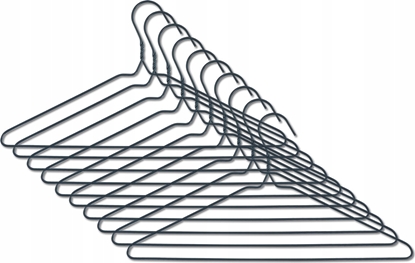 Picture of Zeller Komplet wieszaków metalowych na ubrania, wieszak na spodnie, wieszak na kurtki, wieszaki do garderoby, wieszaki ubraniowe z metalu, ZELLER