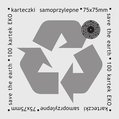 Attēls no Ziemia Obiecana Karteczki samoprzylepne eko 75x75mm 100K białe