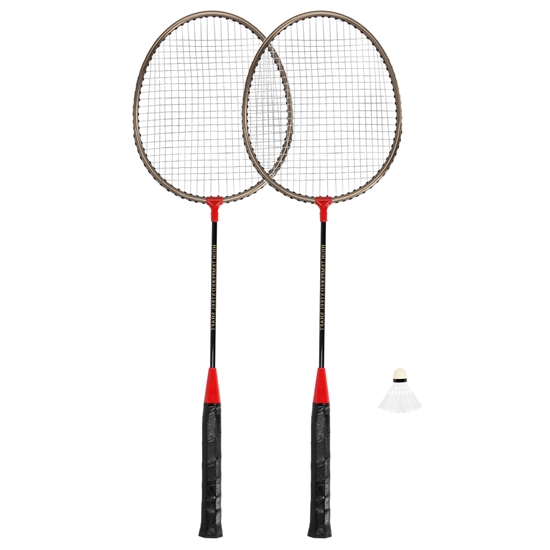 Изображение Badmintona komplekts: 2 rackets + shuttlecock + cover Spokey BADMNSET1