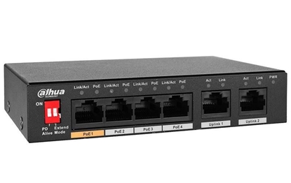 Attēls no Switch|DAHUA|PFS3005-4ET-60-V2|Desktop/pedestal|PoE ports 4|60 Watts|DH-PFS3005-4ET-60-V2