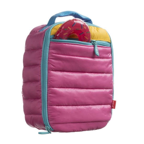 Изображение Pusdienu soma ZIPIT Puffer Lunch Bag, ar ledus paciņu, rozā krāsā