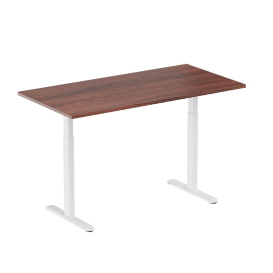 Изображение Adjustable Height Table Up Up Bjorn White, Table top L Dark Walnut