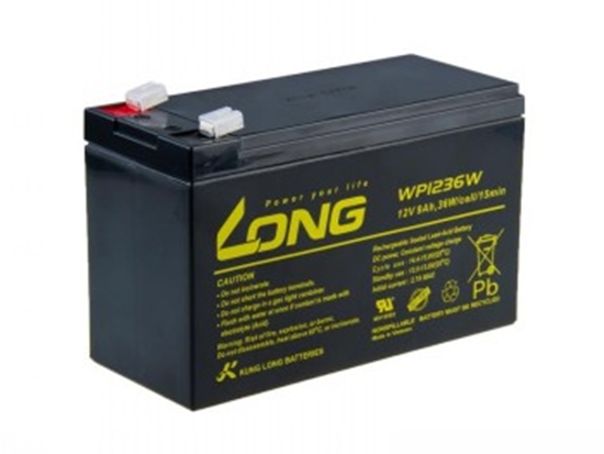 Изображение LONG 12V 9AH LEAD-ACID BATTERY HIGHRATE F2 (WP1236W)