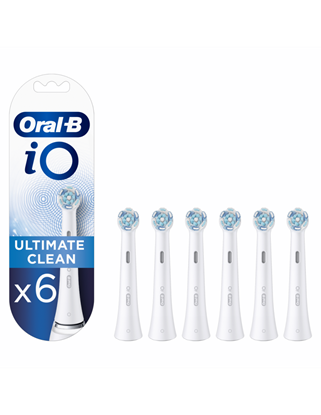 Attēls no Oral-B | Toothbrush replacement | iO Ultimate Clean | Heads | For adults | Number of brush heads included 6 | Number of teeth brushing modes Does not apply | White