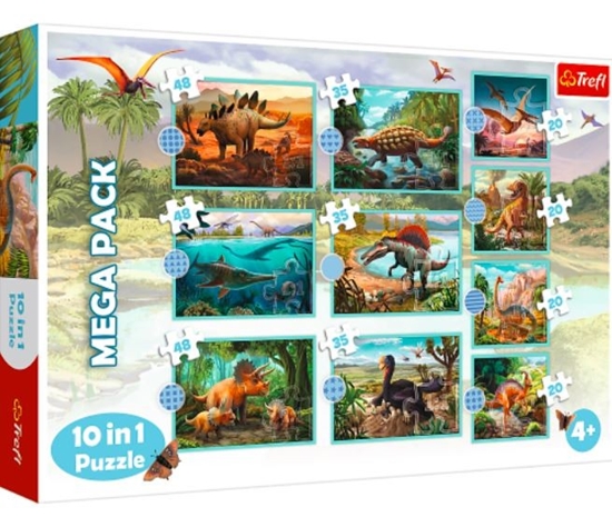 Picture of Trefl Puzzle 10w1 W świecie dinozaurów 90390 Trefl