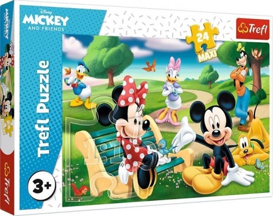 Изображение Trefl Puzzle 24 Maxi Myszka Miki w gronie przyjaciół