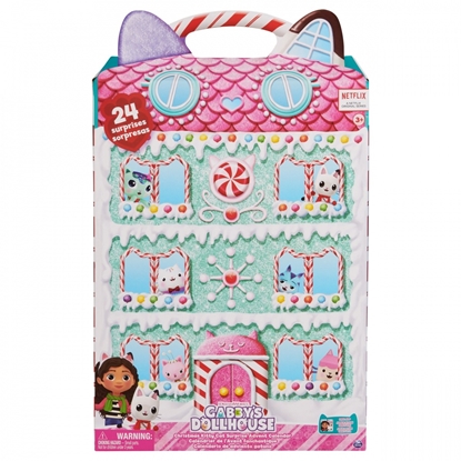 Attēls no Gabby's Dollhouse , Advent Calendar 2023, 24 Surprise Toys with Figures, Stickers & Dollhouse Accessories, Kids Toys for Girls & Boys Ages 3+