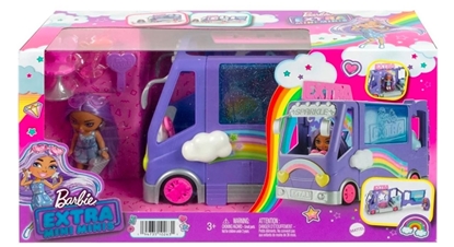 Изображение Lalka Barbie Mattel Barbie Extra Minibus koncertowy + Lalka Mini Minis Zestaw HKF84