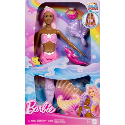 Изображение Lalka Barbie Mattel Brooklyn Syrenka Zmiana koloru HRP98