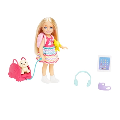 Изображение Lalka Barbie Mattel Chelsea - W podróży (HJY17)