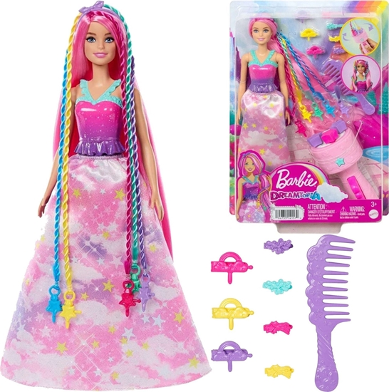 Picture of Lalka Barbie Mattel Księżniczka Zakręcone pasemka Lalka HNJ06