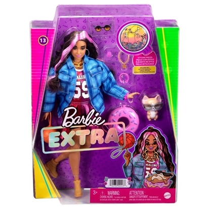 Attēls no Doll Barbie Extra Sports dress / Black and pink hair