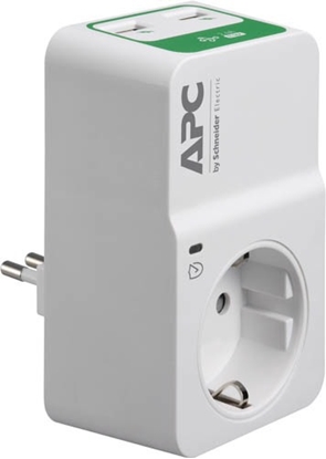 Attēls no APC Essential SurgeArrest 1 Outlet 230V, 2 Port USB Charger, Italy