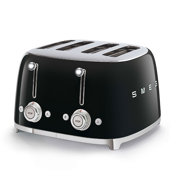 Picture of SMEG TOASTER 4X4 50�STYLE BLACK TSF03BLEU