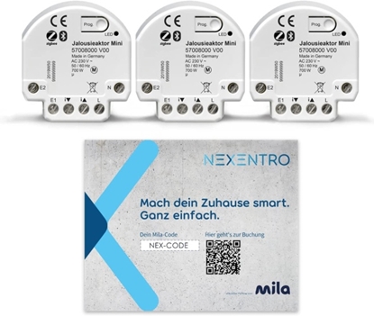 Изображение Ecost prekė po grąžinimo Nexentro 57008099 iš 3 Zigbee 3.0 ritininių užraktų jungiklio su diegimo ku