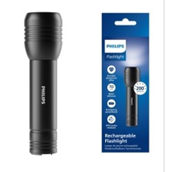 Изображение Philips Alu Rechargeable Flashlight Taschenlampe 200 LM