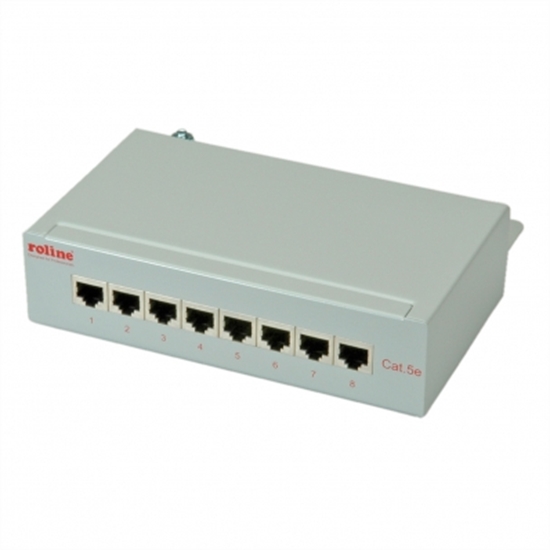 Picture of ROLINE Cat.5e (Class D) Wall Mount Patch Panel, 8 Ports, STP, grey