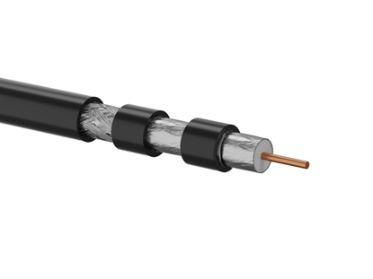 Изображение Kabel Alantec Przewód koncentryczny zewnętrzny żelowany trishield RG6 75 Om, 1.02/4.55/6.86 PE Fca 500m RGTec